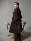 Brown Oversized Martingale Coat