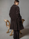 Brown Oversized Martingale Coat