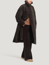 Brown Oversized Martingale Coat