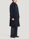 Navy Oversized Martingale Coat