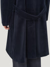 Navy Oversized Martingale Coat