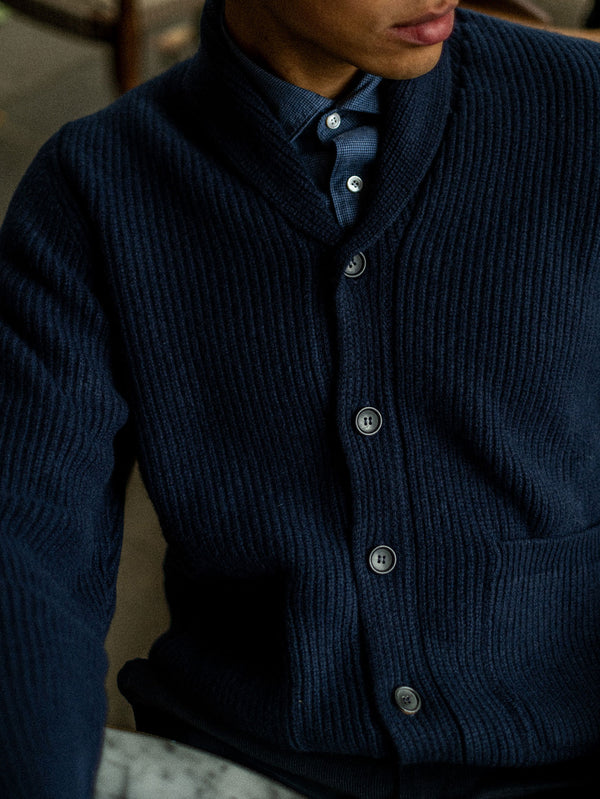 Navy Rally Cardigan