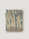 Royal Blue and Ivory Fringed Scarf