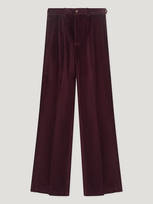 Deep Claret Slouchy Trousers