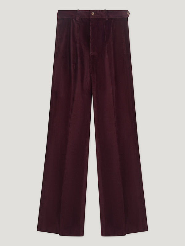 Deep Claret Slouchy Trousers