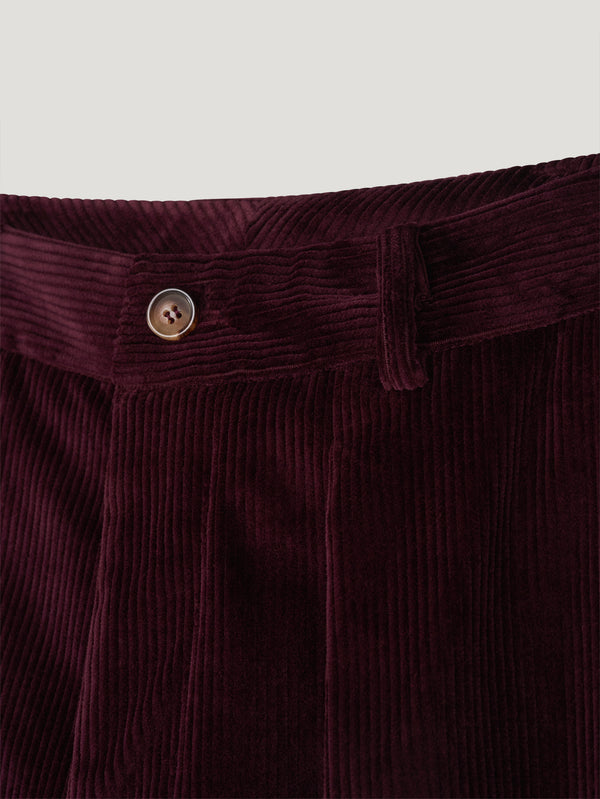 Deep Claret Slouchy Trousers