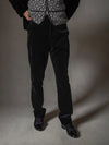 Black Velvet Tapered Trousers