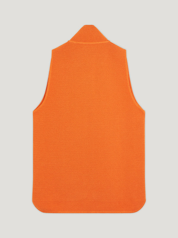 Orange Wool Drop Back Car Vest