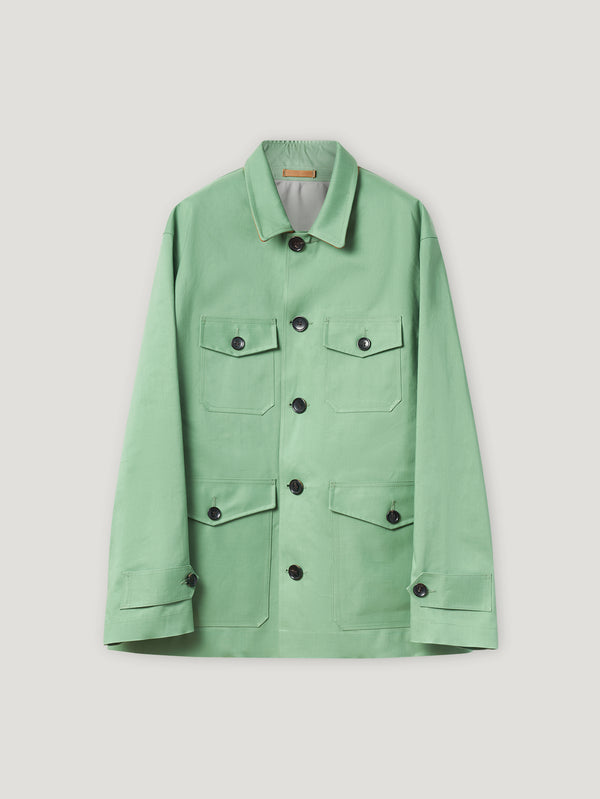 Green Gabbardine Poachers Coat